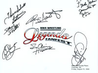 NWA Fan Fest Autograph Mat - Friday, August 15, 2008