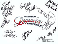 NWA Fan Fest Autograph Mat - Saturday, August 16, 2008