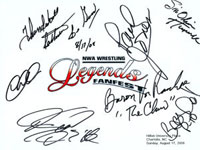 NWA Fan Fest Autograph Mat - Sunday, August 17, 2008