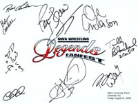 NWA Fan Fest Autograph Mat - Friday, August 07, 2009