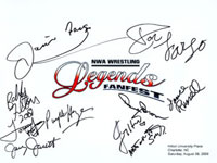 NWA Fan Fest Autograph Mat - Saturday, August 08, 2009