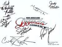 NWA Fan Fest Autograph Mat - Sunday, August 09, 2009